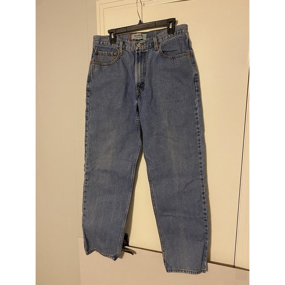 Levi Jeans 550 Sz 34x32 Stonewash Straight Blue Red Tab Denim